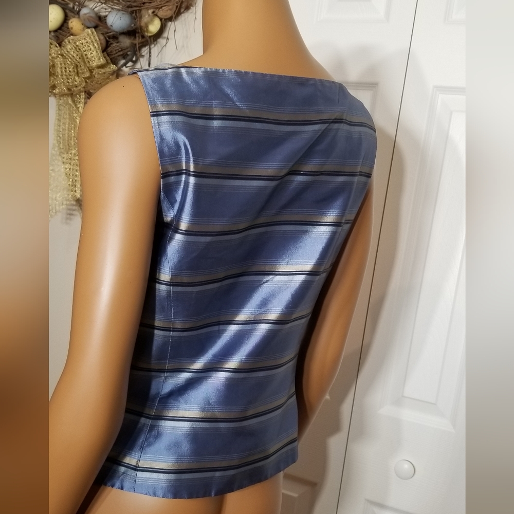 Loft Camisole Blue Side Zip Petite - Picture 2 of 2